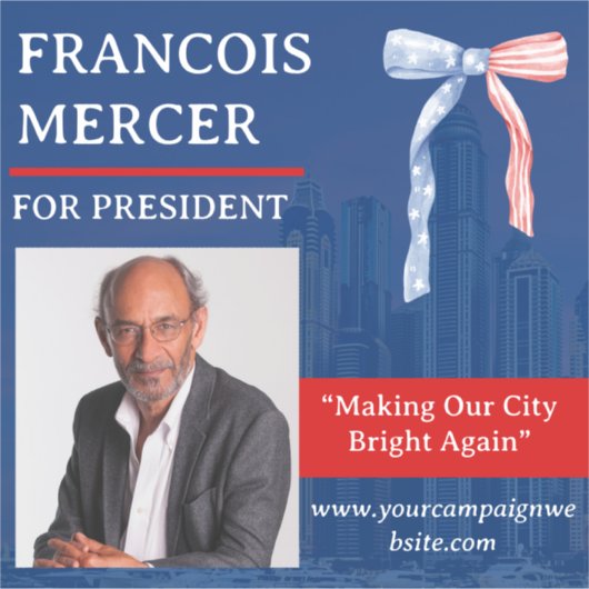 Moderne politieke verkiezingscampagne Vinyl Sticker (Voorkant)