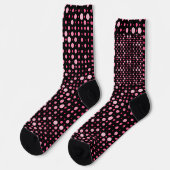 Moderne Polka Dot 01.Pink Zwart BG Sokken (Links)