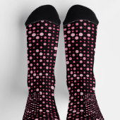 Moderne Polka Dot 01.Pink Zwart BG Sokken (Top)