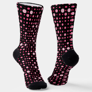 Moderne Polka Dot 01.Pink Zwart BG Sokken