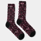 Moderne Polka Dot 01.Pink Zwart BG Sokken (Rechts)