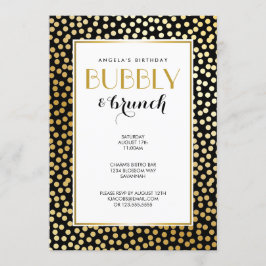 Moderne Polka Dot Patroon Zwart en Goud Kaart