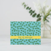 Moderne Polka Dot We hebben de aankondiging verpla Briefkaart (Staand voorkant)
