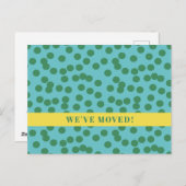 Moderne Polka Dot We hebben de aankondiging verpla Briefkaart (Voorkant / Achterkant)