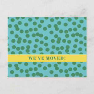 Moderne Polka Dot We hebben de aankondiging verpla Briefkaart