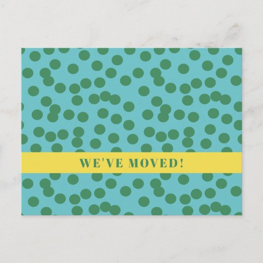 Moderne Polka Dot We hebben de aankondiging verpla Briefkaart (Voorkant)