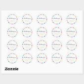 Moderne Polka Dots Adres Label Sticker (Vel)
