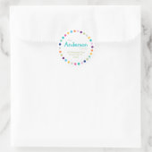 Moderne Polka Dots Adres Label Sticker (Tas)