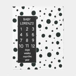 Moderne Polka Dots Baby Mijlsteen Deken