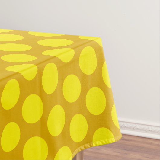 Moderne Polka Dots | Elegant mosterdgeel Tafelkleed (Voorbeeld)