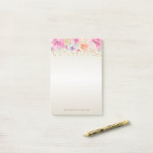 Moderne polka stippen, confetti, bloemen -Persoonl Post-it® Notes (Op bureau)