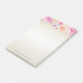 Moderne polka stippen, confetti, bloemen -Persoonl Post-it® Notes (Schuin)