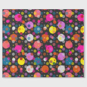 Moderne polka stippen stijl cadeaupapier (Vlak)