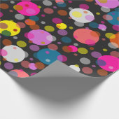 Moderne polka stippen stijl cadeaupapier (Hoek)