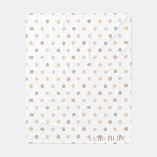 Moderne Polkadot fleece deken (Voorkant)