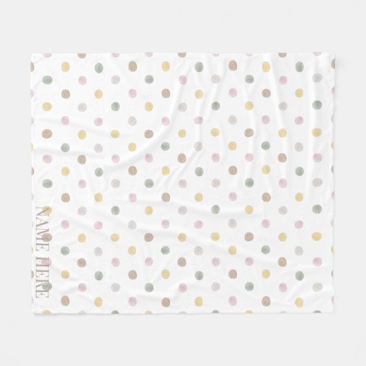 Moderne Polkadot fleece deken (Voorkant (Horizontaal))