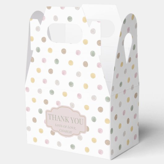 Moderne Polkadot Gabel voorkeurskisten Bedankdoosjes (Geopend)