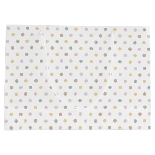 Moderne Polkadot Gift Bag - Groot Groot Cadeauzakje (Achterkant)