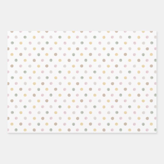 Moderne Polkadot inpakpapier set (Voorkant)