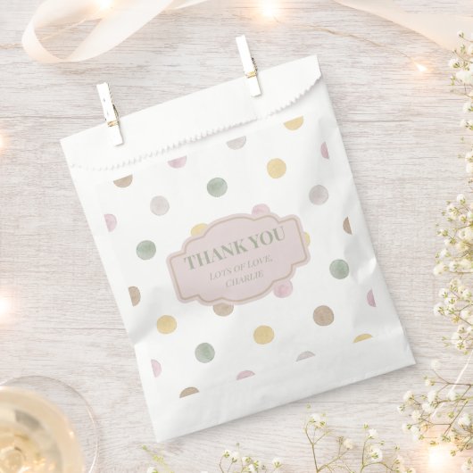 Moderne Polkadot Party voorkeurstas Bedankzakje (Geknipt)