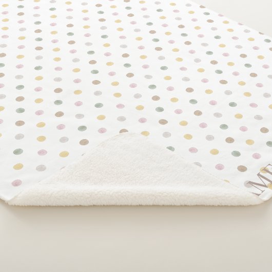 Moderne Polkadot Sherpa Blanket Sherpa Deken (3/4)