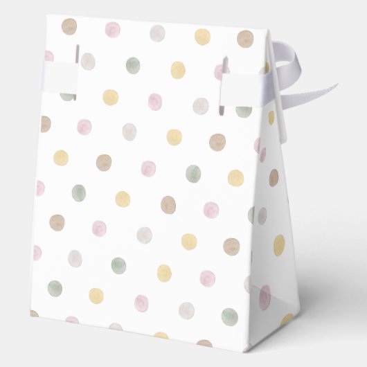 Moderne Polkadot voorkeur box tent Bedankdoosjes (Achterkant)