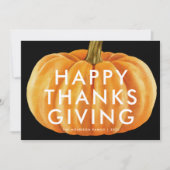 moderne pompoen blij deken feestdagenkaart (Voorkant)