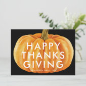 moderne pompoen blij deken feestdagenkaart (Staand voorkant)