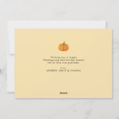 moderne pompoen blij deken feestdagenkaart (Achterkant)