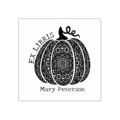Moderne Pompoen Mandala Aangepaste Ex Libris, Boek Rubberstempel (Afrduk)