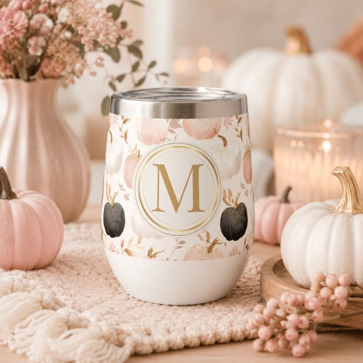 Moderne Pompoen Monogram – Gepersonaliseerde Initi
