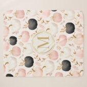 Moderne Pompoen Monogram – Persoonlijke Initiaal Sherpa Deken (Voorkant (horizontaal))