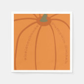 Moderne Pompoen Smash Party Gepersonaliseerd Servet (Voorkant)
