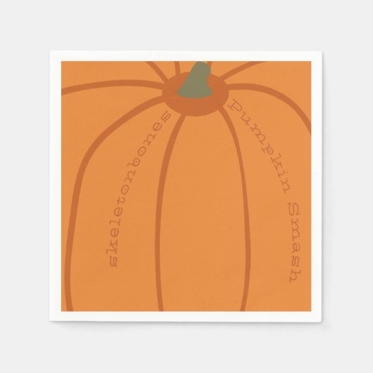Moderne Pompoen Smash Party Gepersonaliseerd Servet (Voorkant)