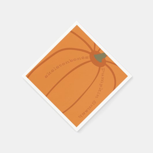 Moderne Pompoen Smash Party Gepersonaliseerd Servet (Hoek)