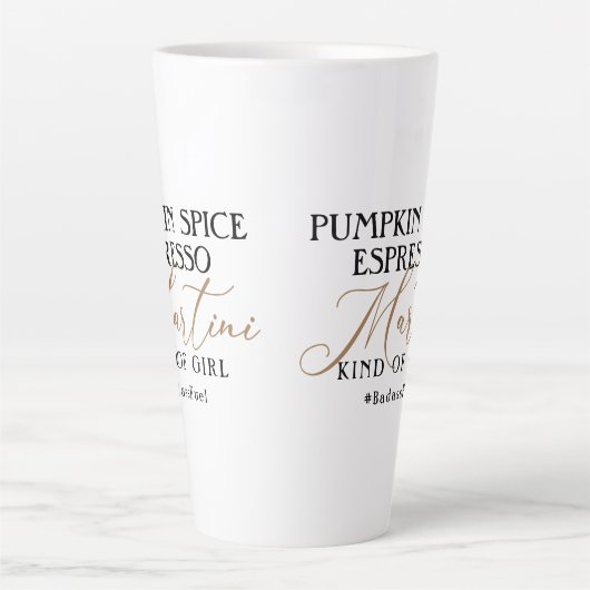 Moderne pompoen Spice Espresso Martini Badass Fuel Latte Mok (Voorkant)