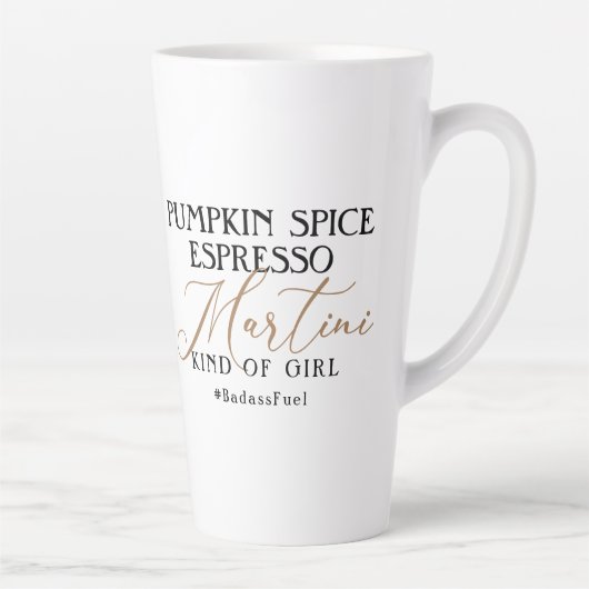 Moderne pompoen Spice Espresso Martini Badass Fuel Latte Mok (Rechts)
