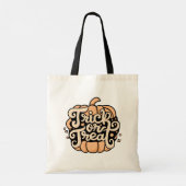 Moderne pompoen sterren Crescent Moon Trick or tre Tote Bag (Achterkant)