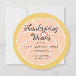 Moderne Pompoen Thanksgiving Dinner Kaart