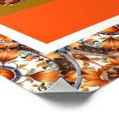 Moderne Pompoen Thanksgiving Herfst Collectie Poster (Hoek)