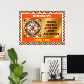 Moderne Pompoen Thanksgiving Herfst Collectie Poster (Thuiskantoor)