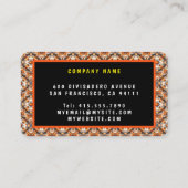 Moderne Pompoen Thanksgiving Herfst Collectie Visitekaartje (Achterkant)