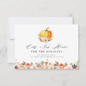 moderne pompoen - Thanksgiving met bewegende aanko Bedankkaart (Voorkant)