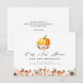 moderne pompoen - Thanksgiving met bewegende aanko Bedankkaart (Voorkant / Achterkant)