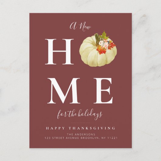 moderne pompoen van de burgung briefkaart (Voorkant)