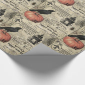 Moderne pompoen van Halloween Cadeaupapier (Hoek)