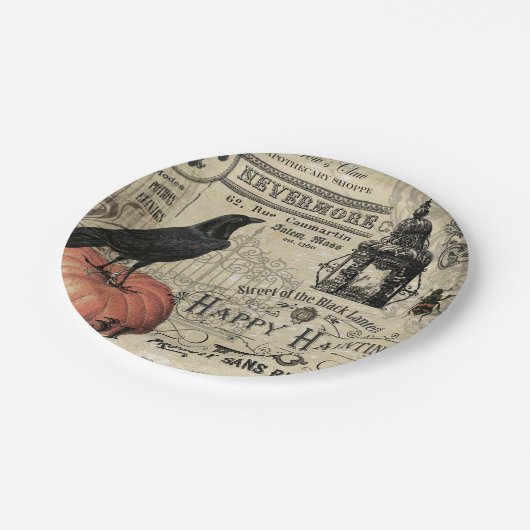 Moderne  pompoen van Halloween Papieren Bordje (Gekanteld)