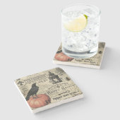 Moderne  pompoen van Halloween Stenen Onderzetter (Zijkant)