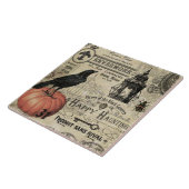 Moderne  pompoen van Halloween Tegeltje (Zijkant)