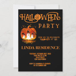 Moderne pompoen zwart Sinaasappels Happy Halloween Kaart